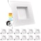 Luxrite 5"/6" Square LED Recessed Can Light 5 CCT 2700K-5000K 12.5W (90W Equivalent) 1100LM Dimmable 12-Pack LR23788-12PK - alternate 1